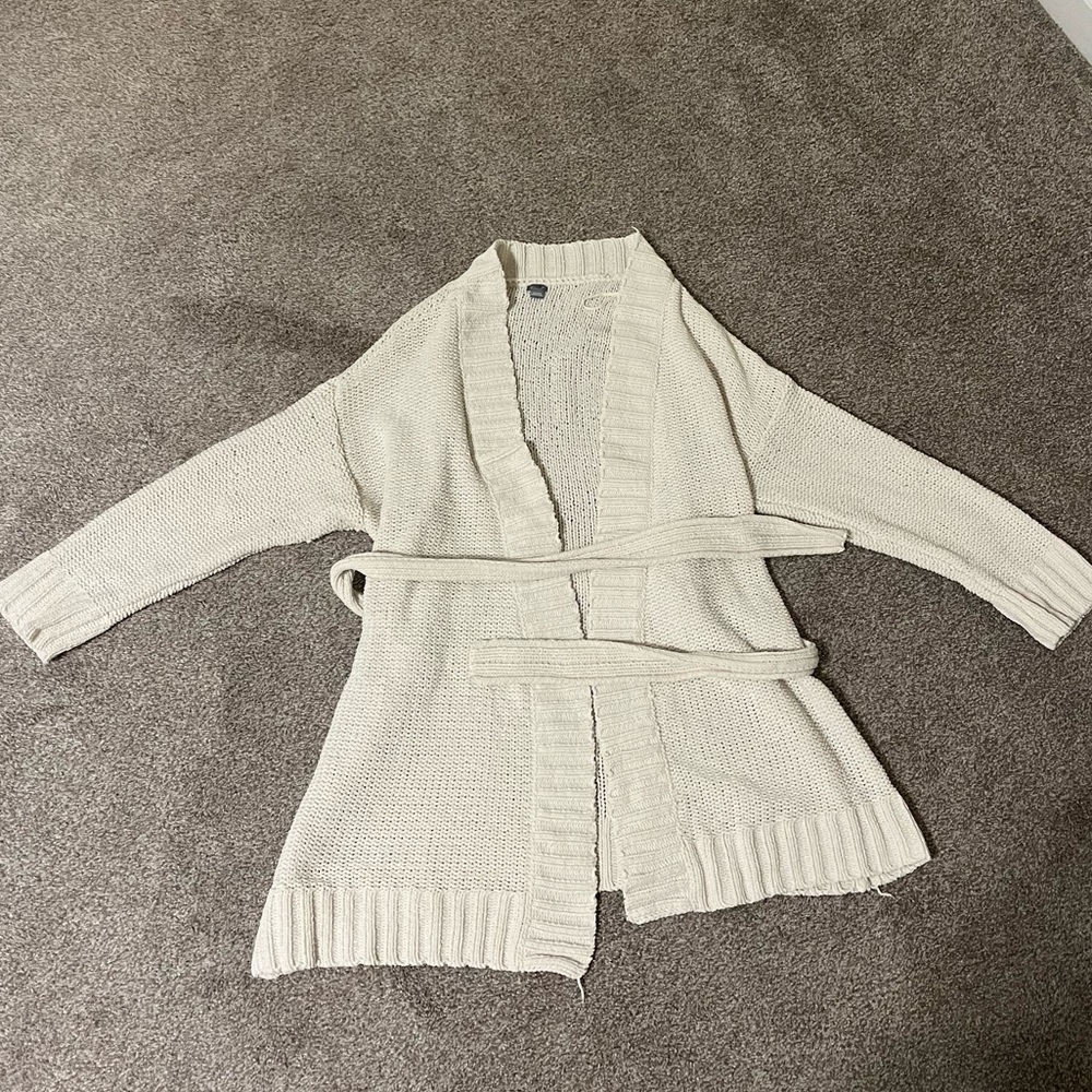 AERIE KNIT BELTED CARDIGAN SIZE SMALL